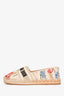 Christian Dior Beige/Floral Embroidered Espadrilles Size 37.5