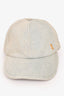 Saint Laurent Light Blue Wash Denim Gold YSL Logo Baseball Cap Size 59