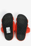 Hermès Orange Shearling 'Chypre' Sandals Size 38