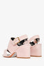 Celine Pink Suede Heeled Sandals Size 37.5