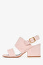 Celine Pink Suede Heeled Sandals Size 37.5