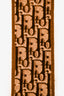 Christian Dior Brown Oblique Velvet Wide Guitar Strap