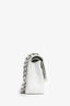 Pre-Loved Chanel™ 2011 White Caviar Leather Jumbo Double Flap Shoulder Bag