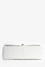 Pre-Loved Chanel™ 2011 White Caviar Leather Jumbo Double Flap Shoulder Bag
