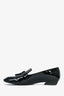 Salvatore Ferragamo Black Patent Leather Large Buckle 'Bonnie' Loafers Size 8