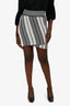 Maje Black/White Patterned Mini Skirt Size 3