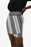 Maje Black/White Patterned Mini Skirt Size 3