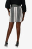 Maje Black/White Patterned Mini Skirt Size 3