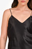 MM6 by Maison Margiela Black Satin Slip Dress Size 40