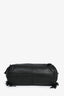 Maje Black Leather Suede Fringe Large Top Handle Bag with Strap