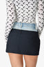 Frame Blue Denim Pinstripe 'Le Mix' Mini Skirt Size 2