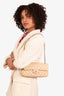 Pre-loved Chanel™ 2010-11 Beige Quilted Lambskin East/West Single Flap Bag