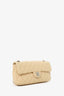 Pre-loved Chanel™ 2010-11 Beige Quilted Lambskin East/West Single Flap Bag
