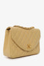 Pre-Loved Chanel™ 1986-88 Beige Quilted Lambskin Half Moon Flap Bag