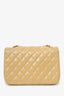 Pre-Loved Chanel™ 1986-88 Beige Quilted Lambskin Half Moon Flap Bag