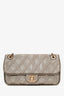 Pre-loved Chanel™ 2011 Grey Quilted Leather Paris-Bombay Triptych Flap Bag
