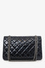 Pre-loved Chanel™ 2010-11 Navy Patent Leather Reissue 227 Double Flap Bag