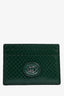 Gucci Green Python Double G Card Holder