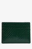 Gucci Green Python Double G Card Holder