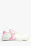 Louis Vuitton White/Pink Leather 'Charlie' Sneaker Size 37