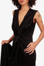 L'agence Black V-Neck Sleeveless Dress Size M