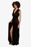 L'agence Black V-Neck Sleeveless Dress Size M