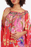 Camilla Red/Pink Silk Floral Print Embellished Kaftan Size S