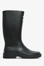 Pre-Loved Chanel™ Black Rubber Wellington CC Boots Size 37