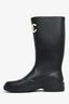 Pre-Loved Chanel™ Black Rubber Wellington CC Boots Size 37