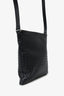 Bottega Veneta Black Intrecciato Flat Messenger Bag