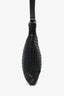 Bottega Veneta Black Intrecciato Flat Messenger Bag