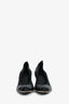 Pre-Loved Chanel™ Black Leather Interlocking CC Cap Toe Heels Size 41.5