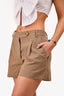 Chloe Brown Pinstripe Shorts Size 42