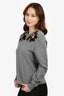 Dolce & Gabbana Grey Floral Applique Sweatshirt Size 40
