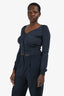 Max Mara Weekend Navy V-Neck Cardigan Size M