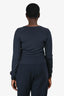 Max Mara Weekend Navy V-Neck Cardigan Size M