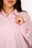 Thery Pink Cotton Striped Oversized Shirt Size S