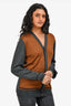 Gucci Brown/Grey Wool/Silk Colour Block Cardigan Size M Mens