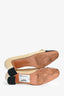 Salvatore Ferragamo Nude/Black Leather Heels Size 7.5