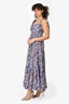 Zimmermann Purple Cotton Paisley Tiered Long Dress Size 1