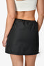 Prada Black Re-Nylon Drawstring Mini Skirt Size 36