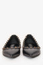 Valentino Black Leather Rockstud Pointed Toe Flats Size 35