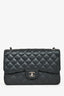Pre-Loved Chanel™ 2014 Black Caviar Leather Jumbo Double Flap