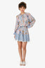 Hemant and Nandita Blue 'Lyna' Floral Mini Dress Size XS