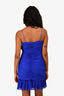 Amanda Uprichard Blue Ruched 'Kiana' Mini Dress Size M