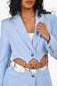 Elliatt Light Blue 'Zirconia Blazer with Cut Outs Size M