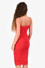 Amanda Uprichard Red Ruched 'Lopez' Midi Dress Size S