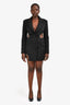Misha Black/Crystal 'Fay' Cutout Blazer Dress Size 8