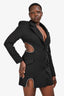 Misha Black/Crystal 'Fay' Cutout Blazer Dress Size 8
