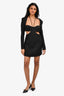 Misha Black/Crystal 'Adrienna' Cutout Bustier Dress Size S
